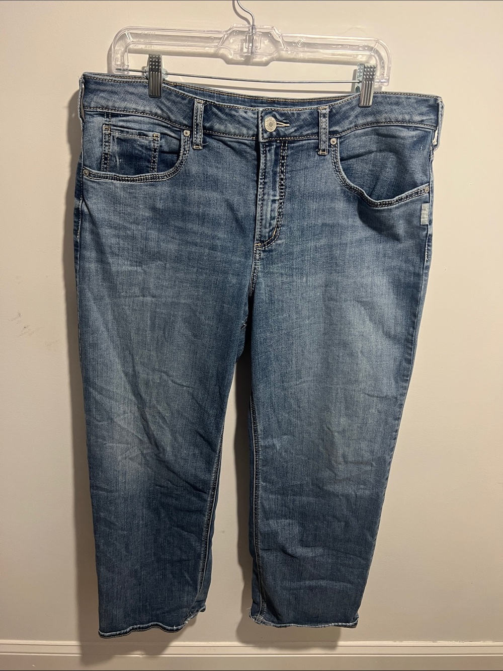 Silver Jeans Straight Leg Women's Light Blue Denim Size 36